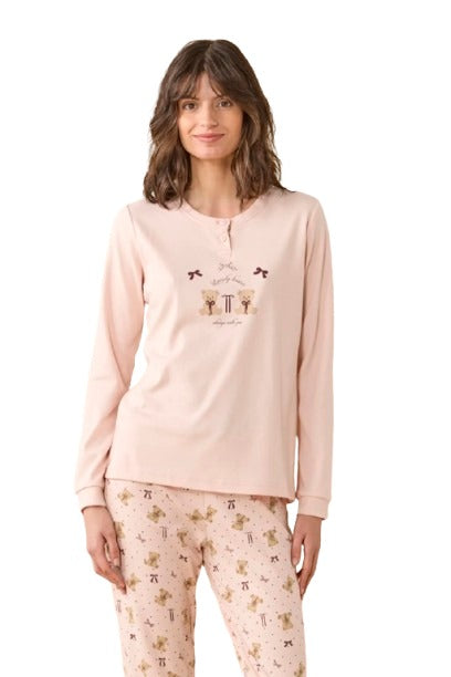 Pigiama donna invernale in caldo cotone Cute Ribbons