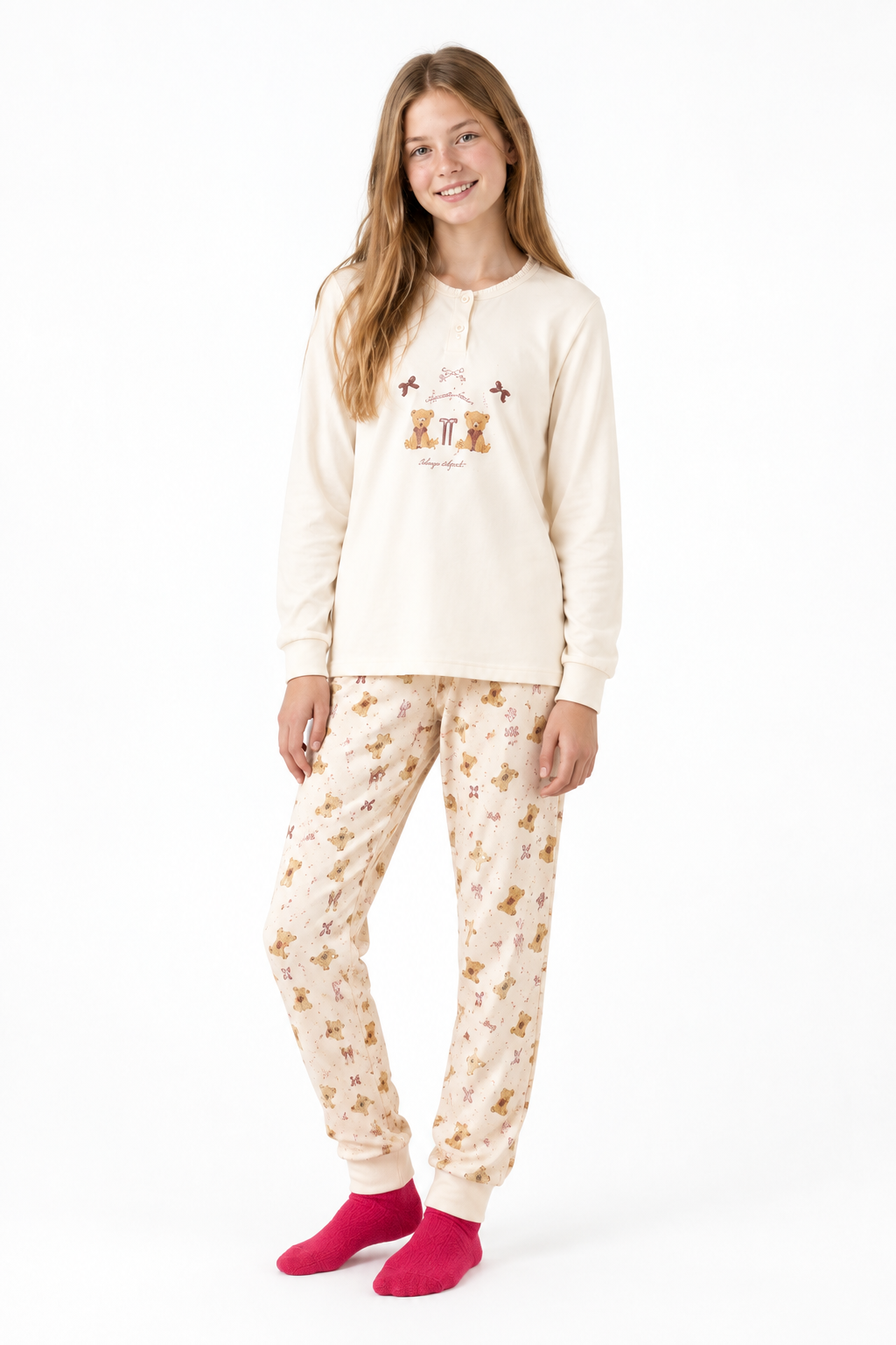 Pigiama Ragazza Invernale Caldo Cotone Teddy