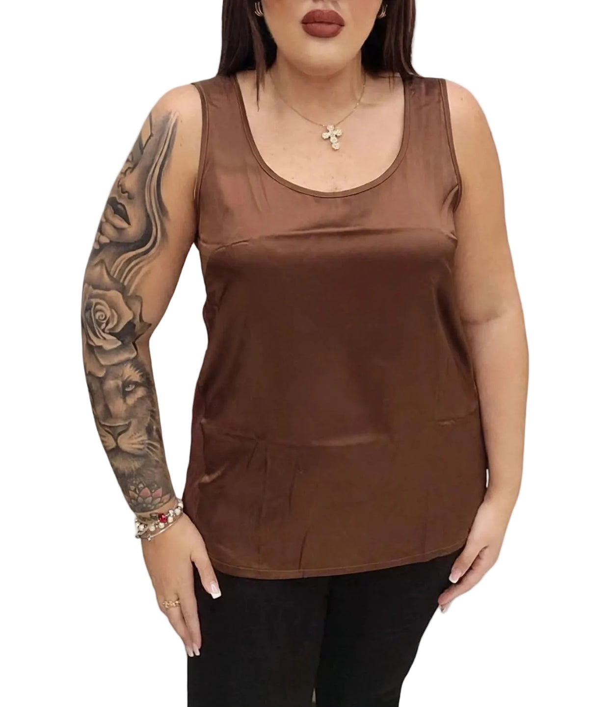 Canotta Donna Spalla larga raso 43512 Admas