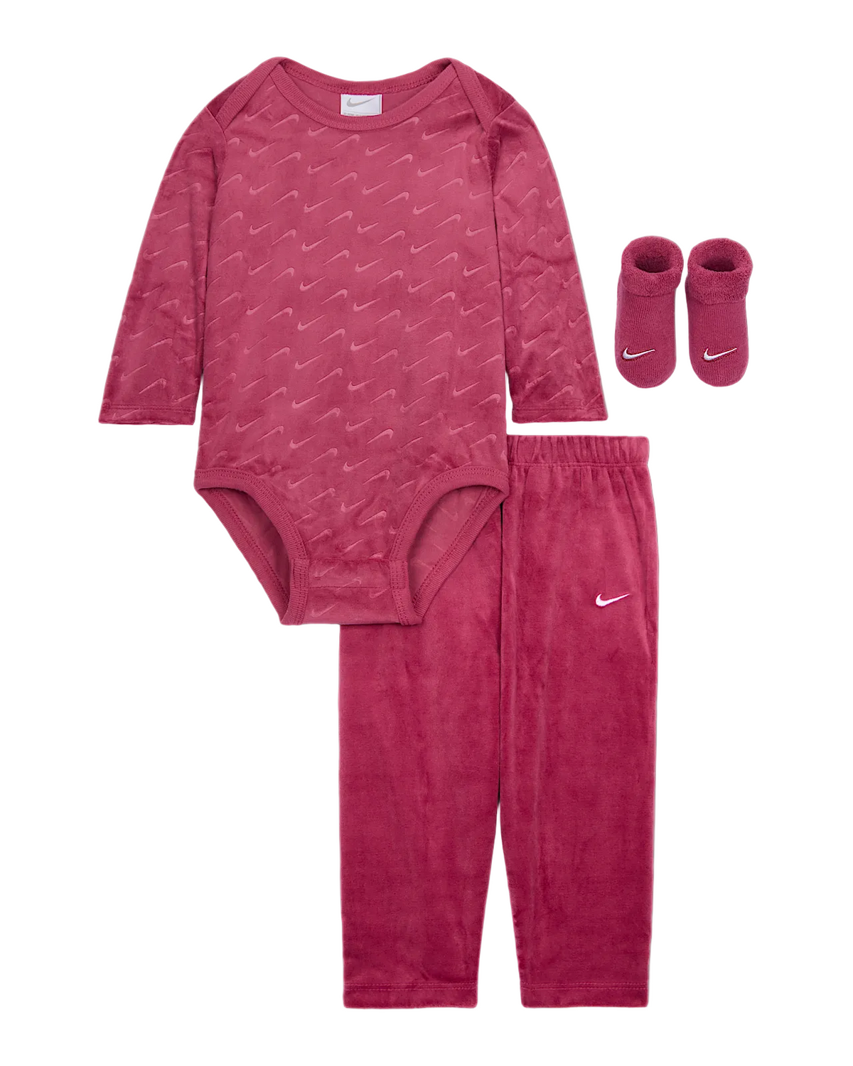 Completo Neonata 3 pezzi Logo Swoosh Nike