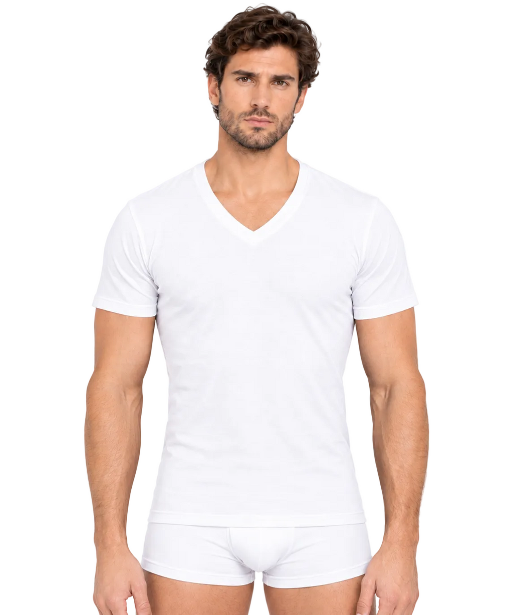 T-Shirt Uomo scollo a V elasticizzato Philippe Matignon