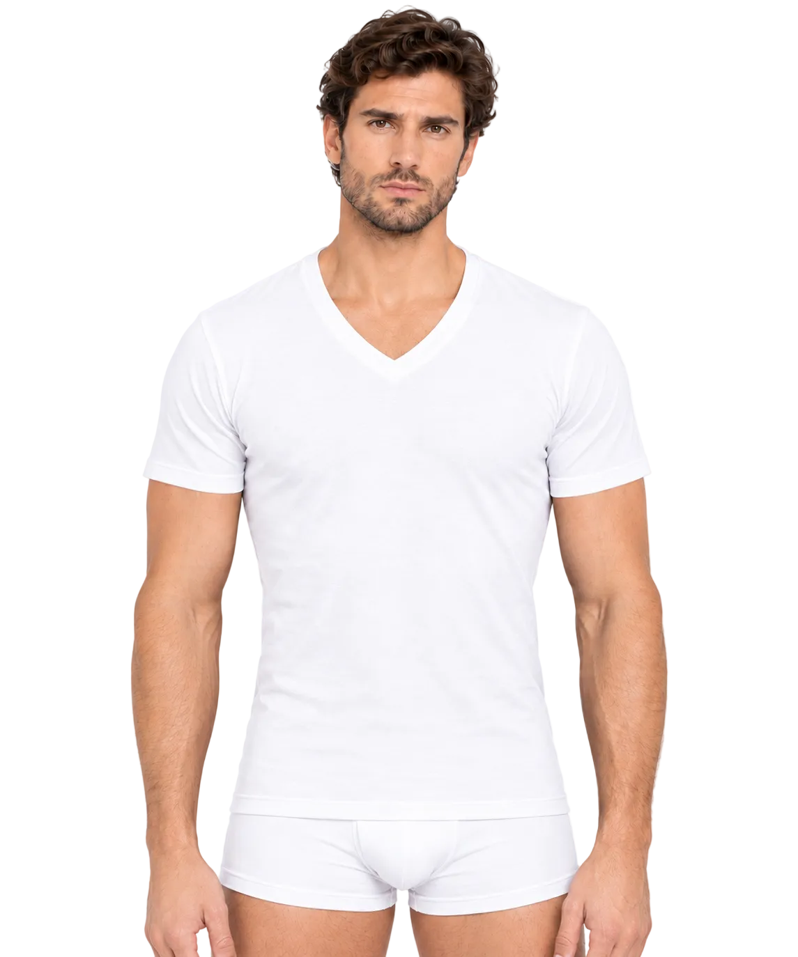 T-Shirt Uomo scollo a V elasticizzato Philippe Matignon