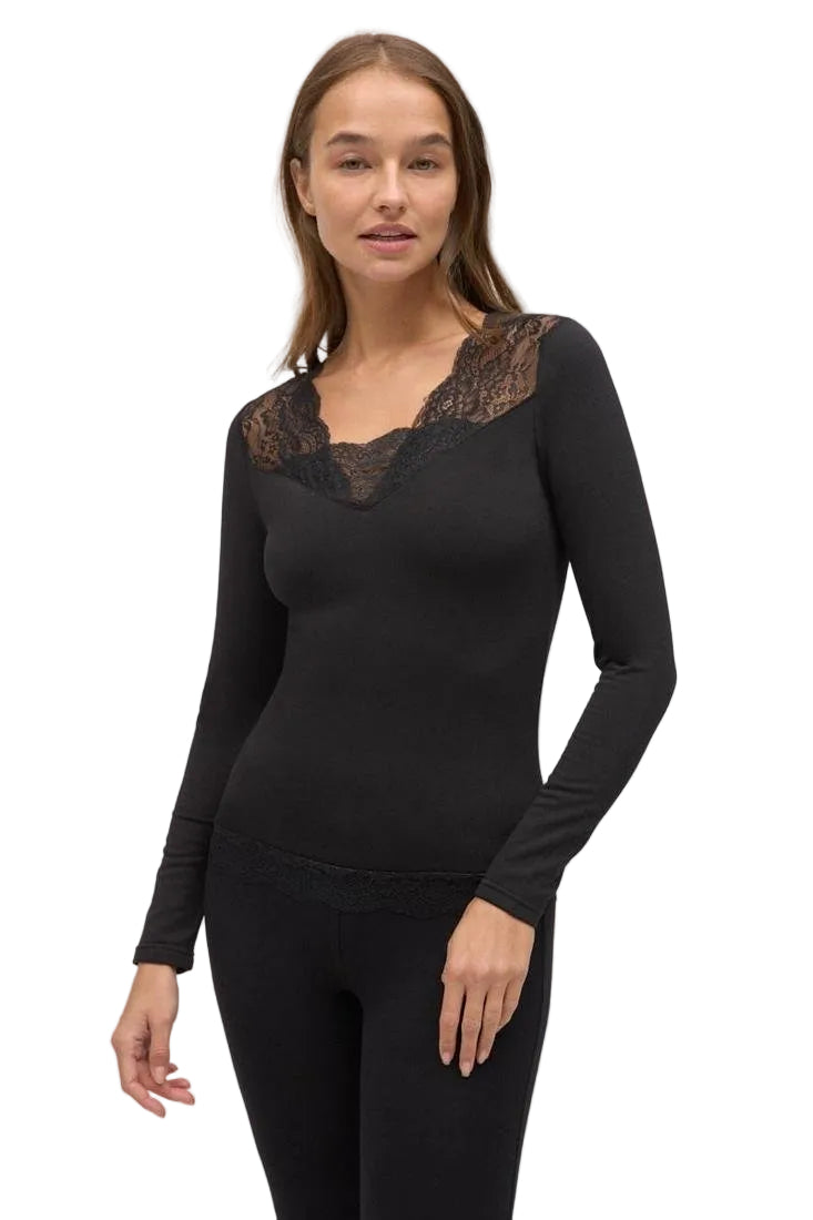 Maglia Termica Donna dettagli in pizzo Ysabel Mora