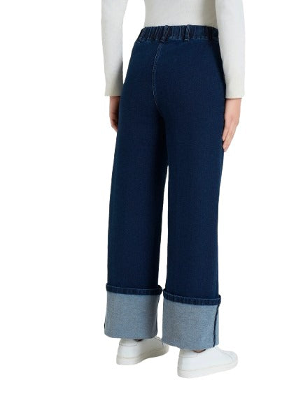 Jeans Donna a palazzo in Super Denim