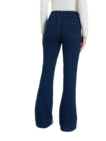 Jeans Donna flare con tasche in Super Denim