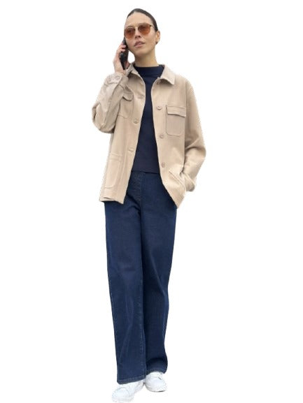 Jeans Donna ampio con tasche in Super Denim