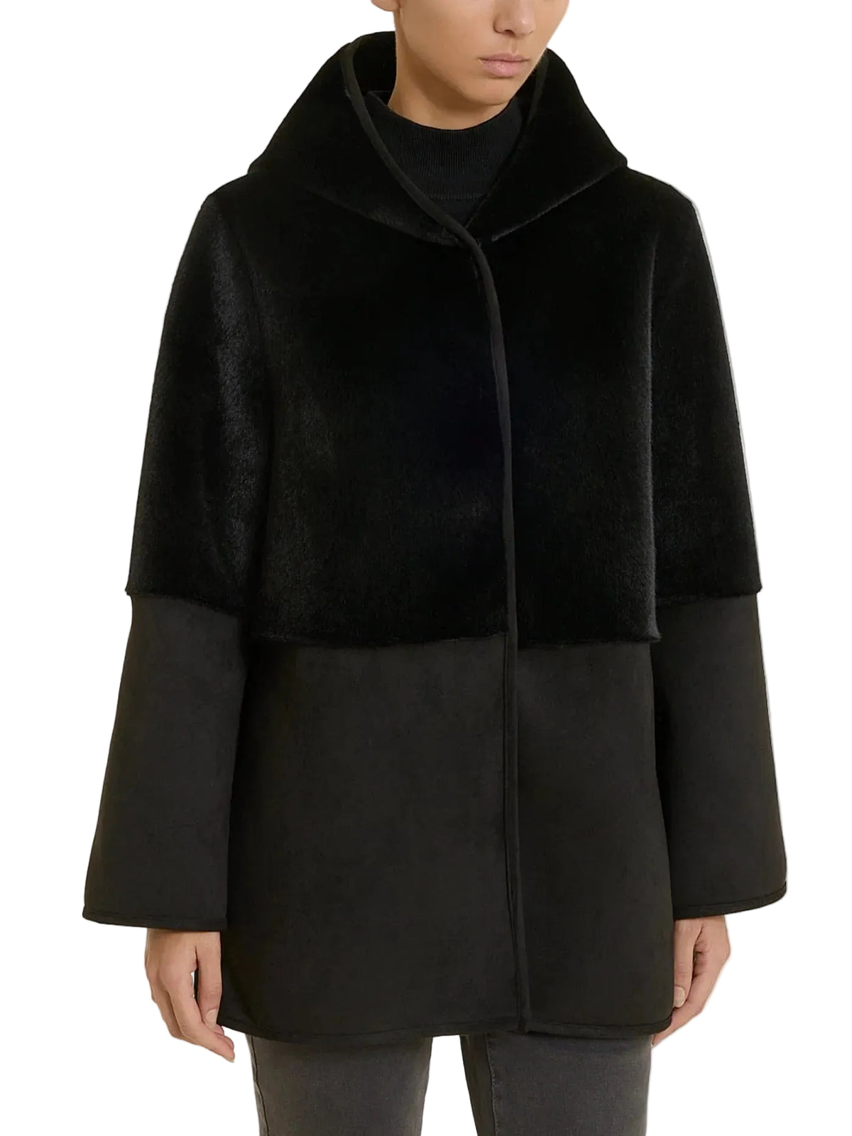 Giacca Donna con cappuccio double-face Ragno