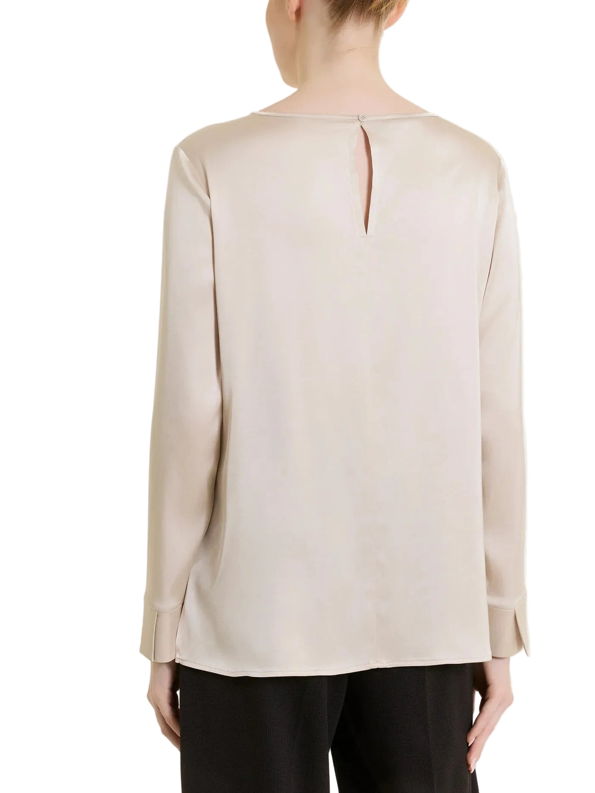 Blusa Donna con manica lunga in Stretch Satin