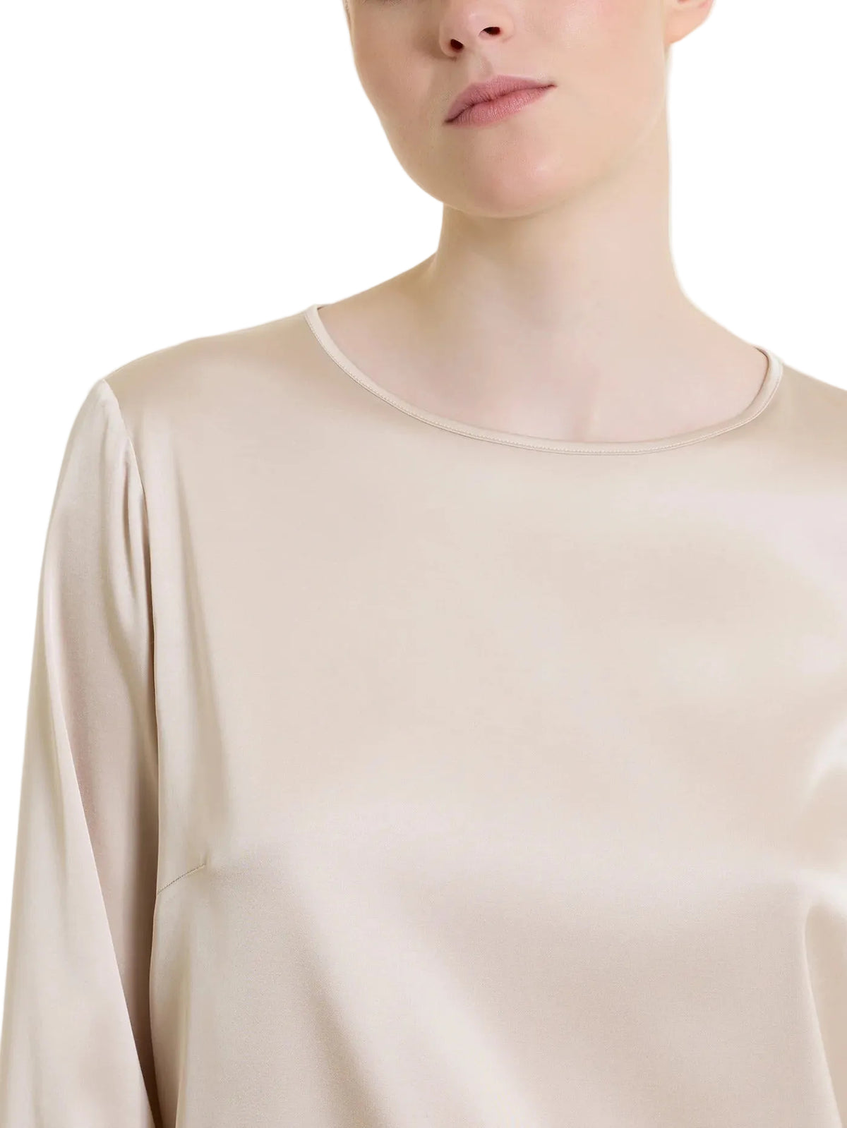 Blusa Donna con manica lunga in Stretch Satin