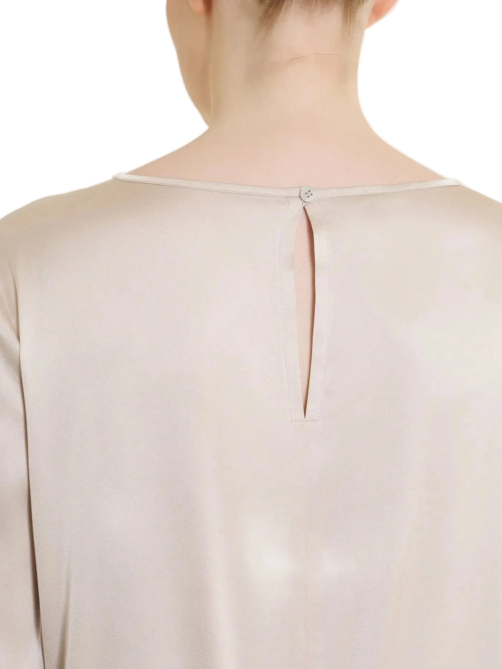 Blusa Donna con manica lunga in Stretch Satin Ragno