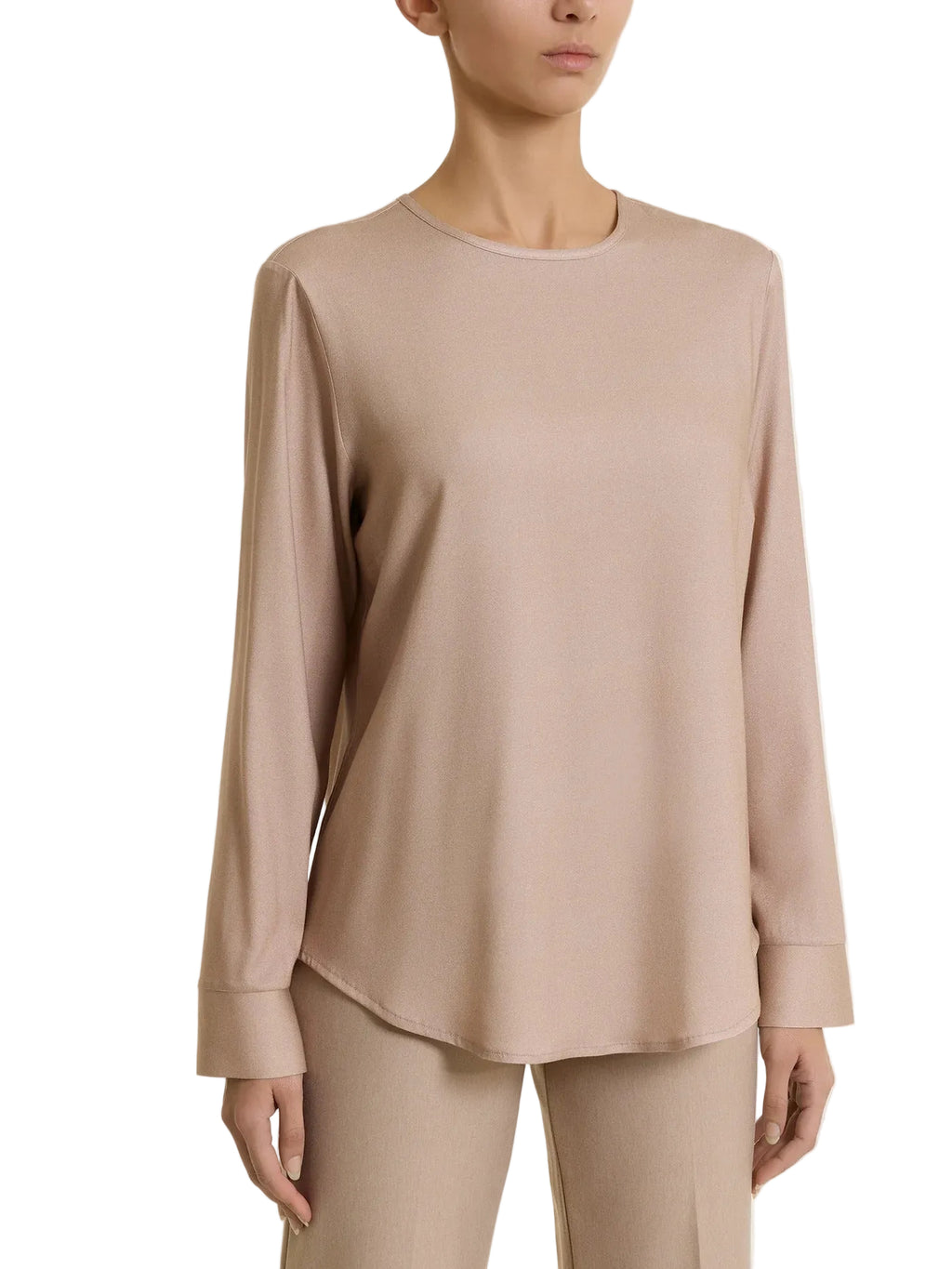 Blusa Donna girocollo in Light Flannel Ragno