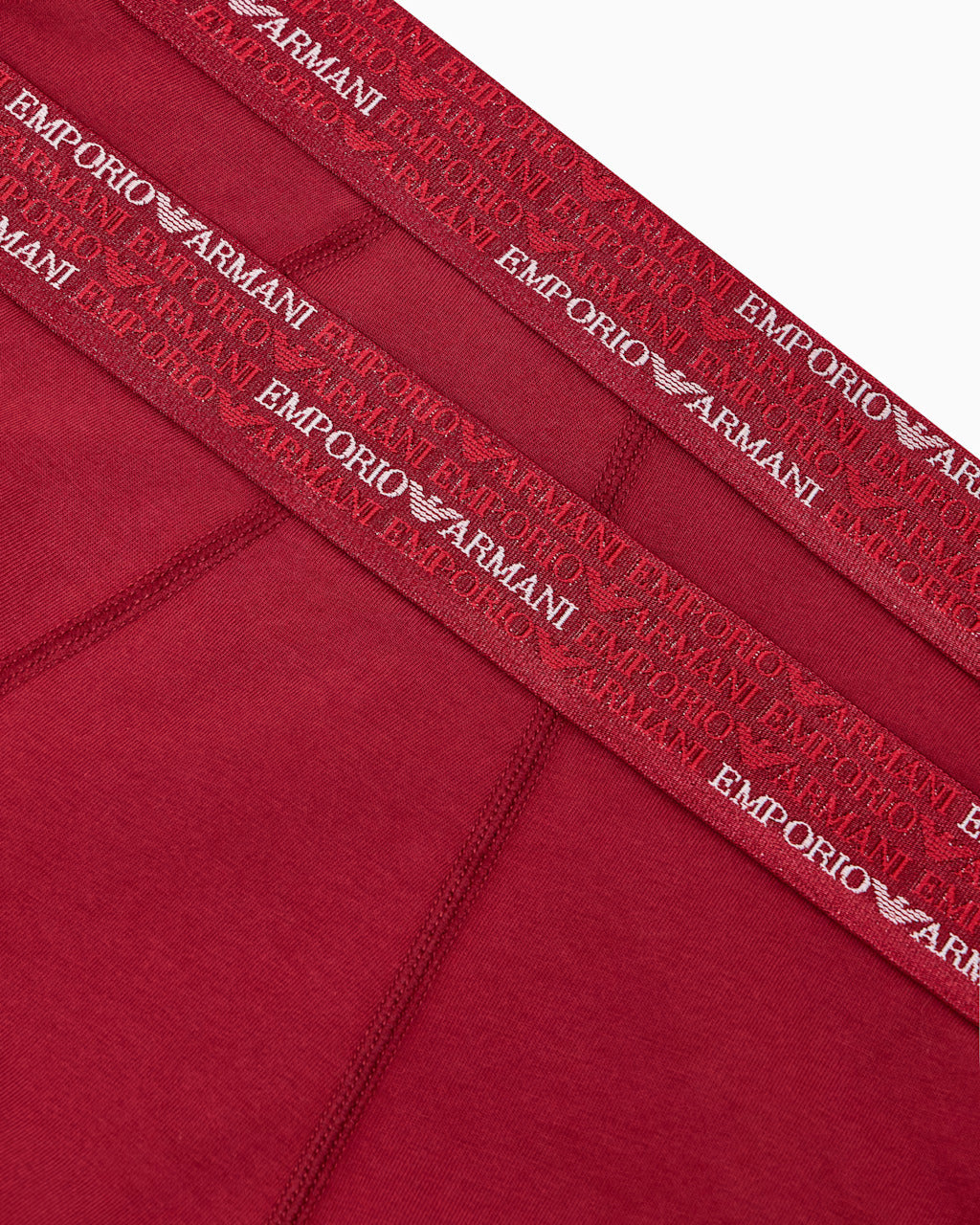 Boxer in Jersey di cotone con elastico logato 2 pezzi Emporio Armani