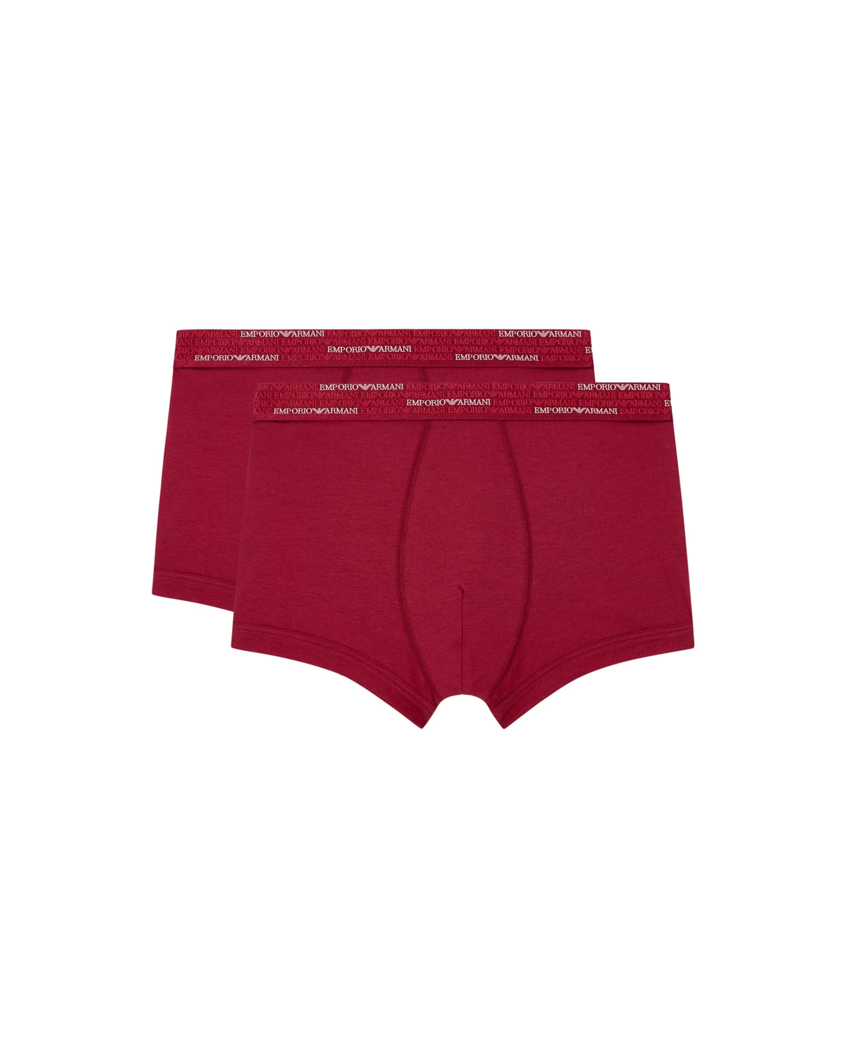 Boxer in Jersey di cotone con elastico logato 2 pezzi Emporio Armani