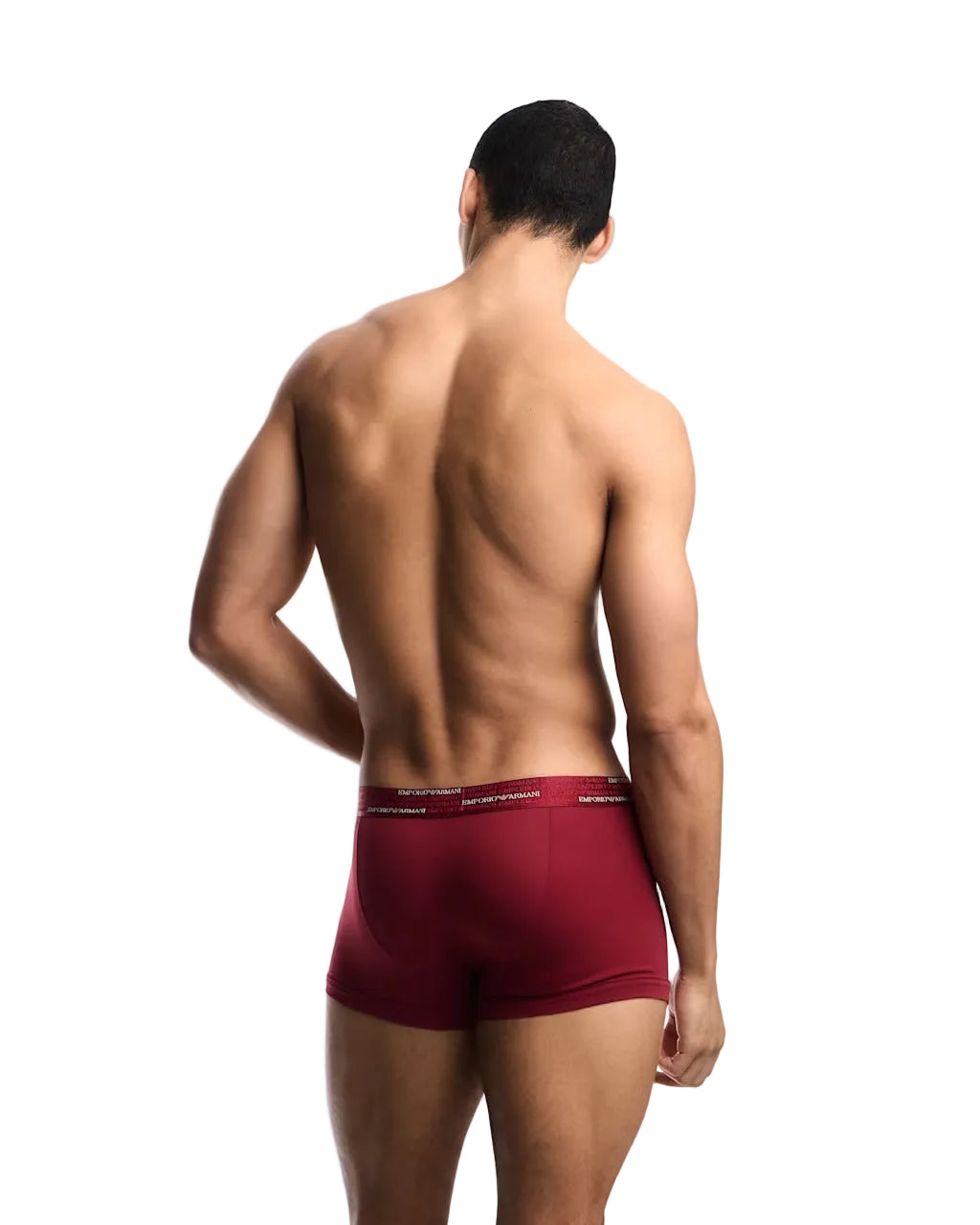 Boxer in Jersey di cotone con elastico logato 2 pezzi Emporio Armani