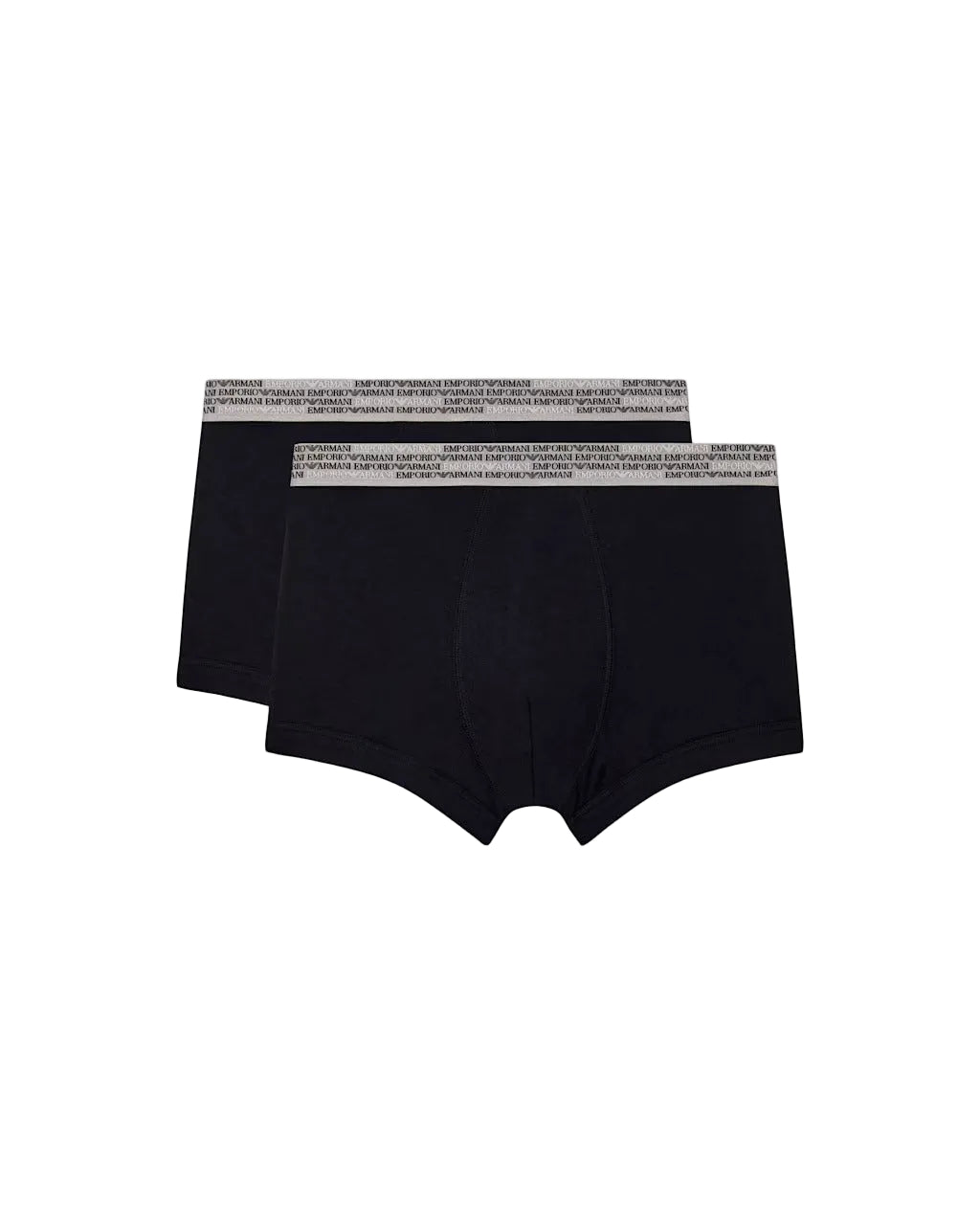 Boxer in Jersey di cotone con elastico logato 2 pezzi Emporio Armani