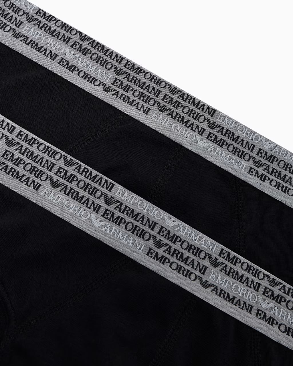 Boxer in Jersey di cotone con elastico logato 2 pezzi Emporio Armani