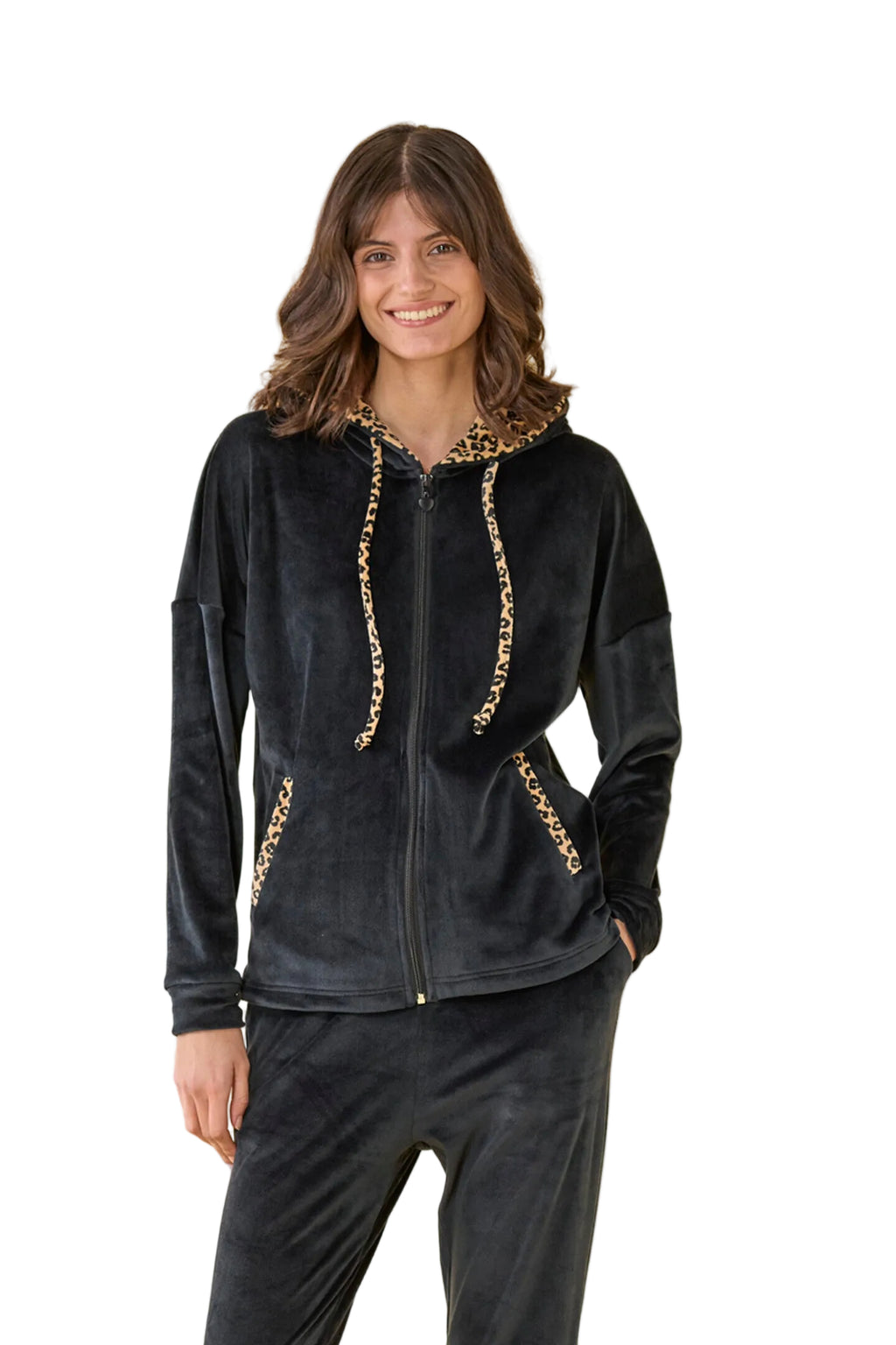 Completo Donna in ciniglia felpata Classic Wild Noidinotte