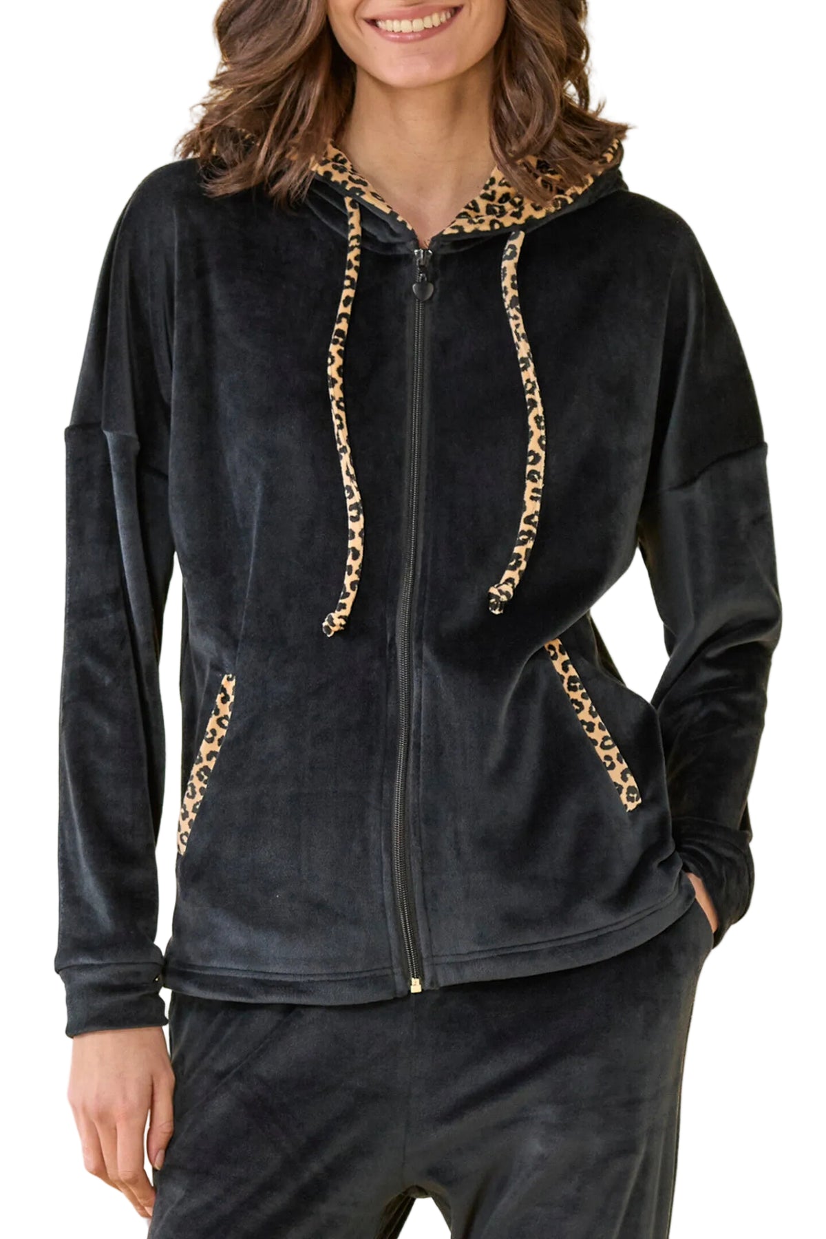 Completo Donna in ciniglia felpata Classic Wild Noidinotte
