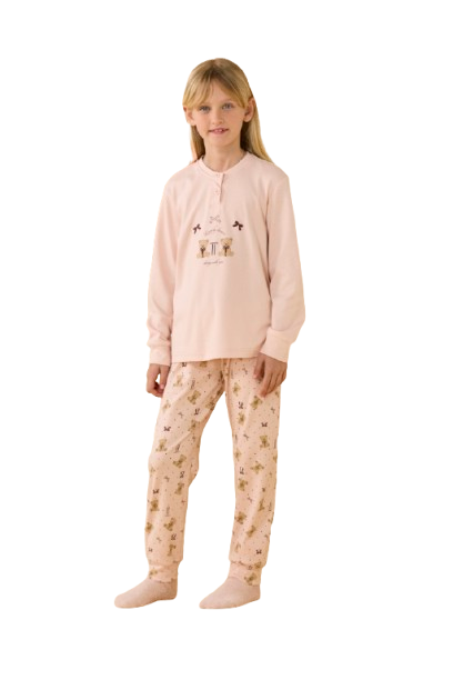 Pigiama Bambina Invernale Caldo Cotone Teddy Noidinotte