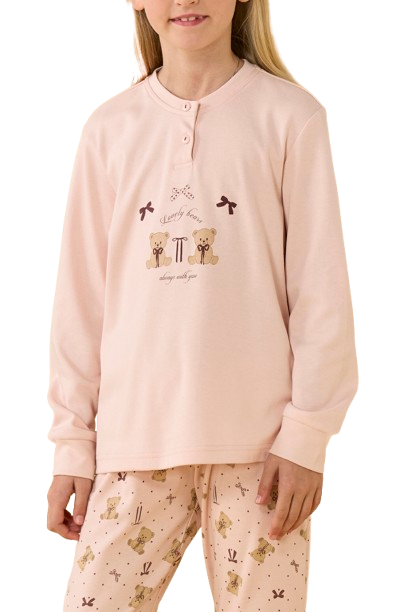 Pigiama Bambina Invernale Caldo Cotone Teddy Noidinotte