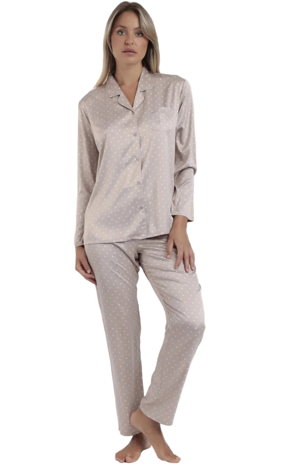 Pigiama Donna raso pois aperto Admas 62649