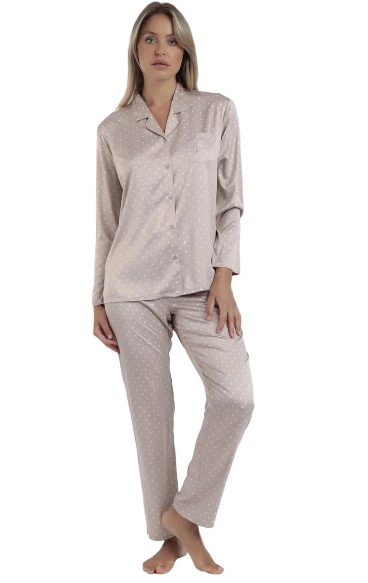 Pigiama Donna raso pois aperto Admas 62649