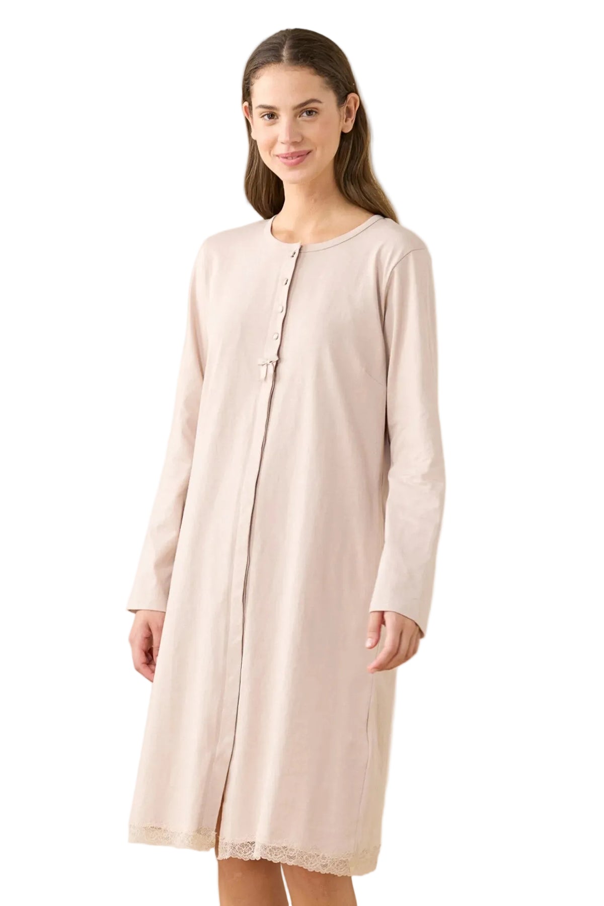Camicia da notte Donna in jersey invernale Essential Noidinotte