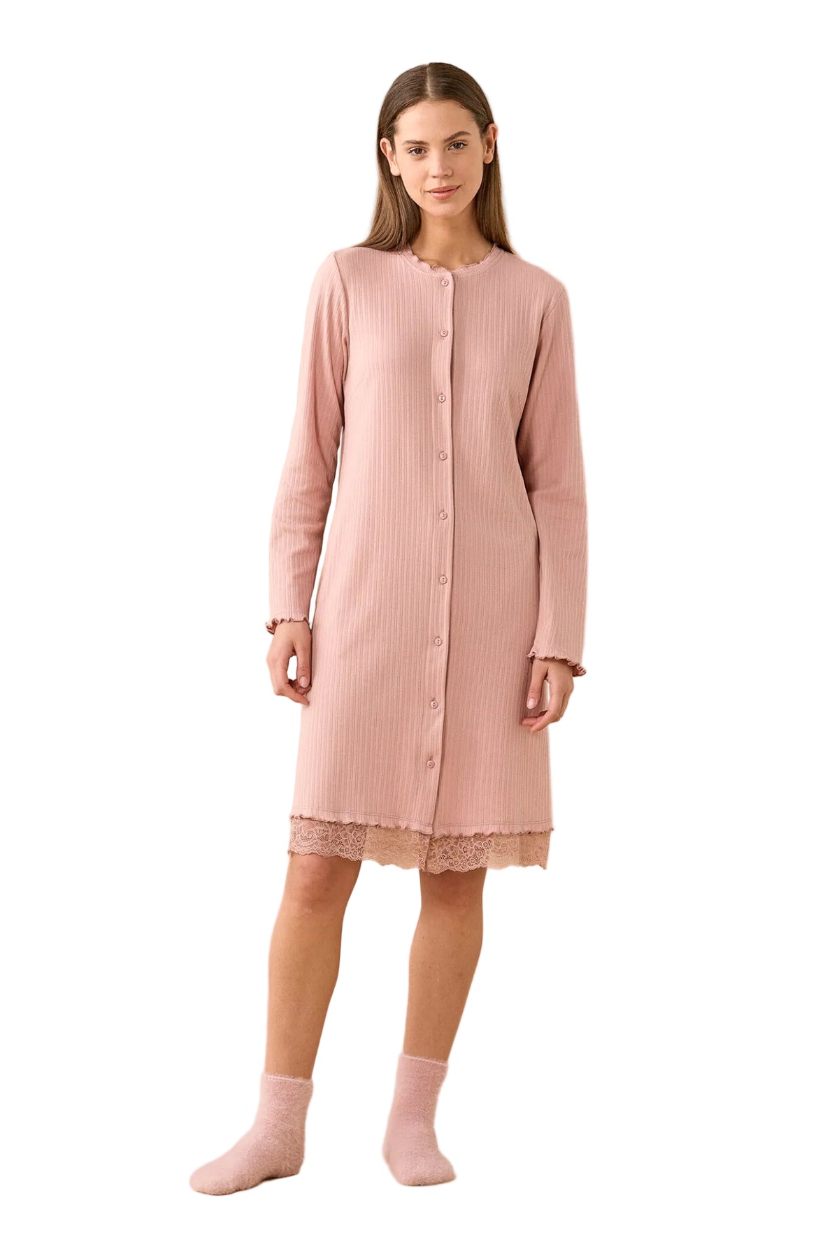 Camicia da notte Donna in costina Essential Noidinotte