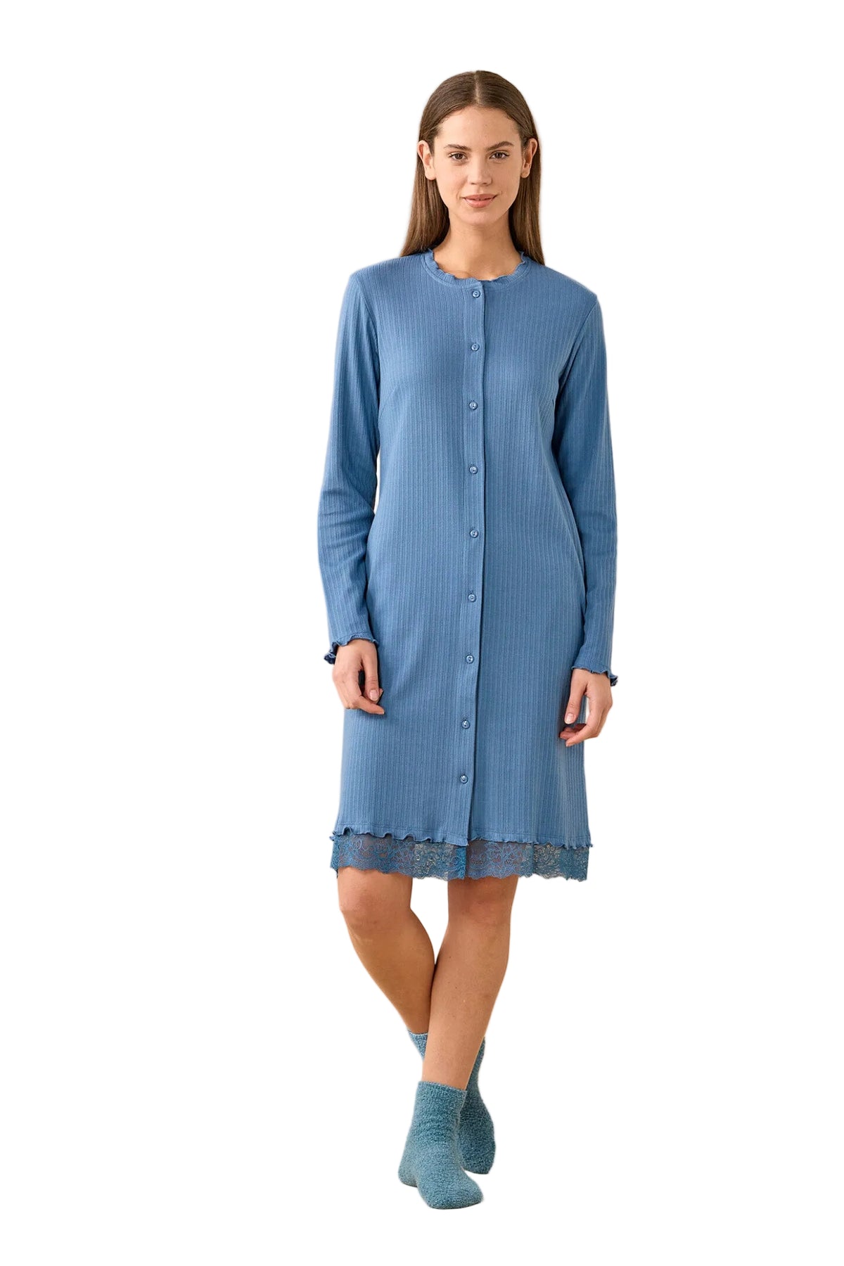 Camicia da notte Donna in costina Essential Noidinotte