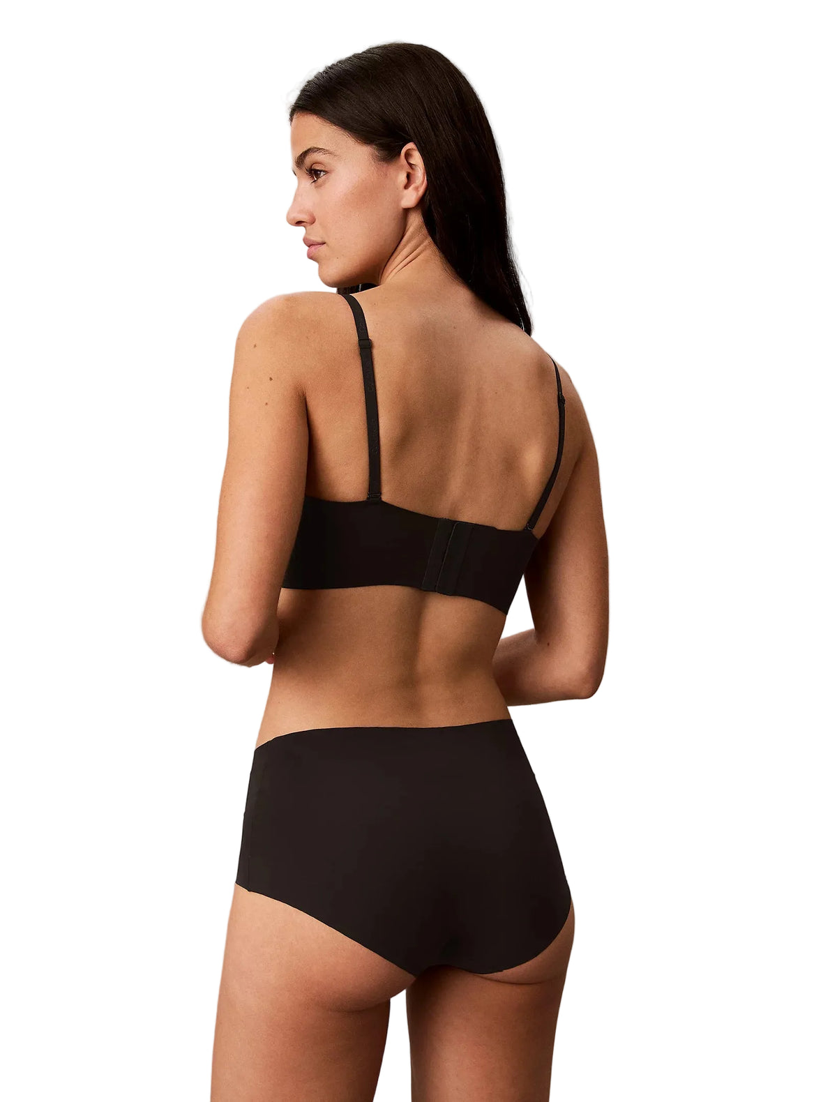 Reggiseno longline con scollo profondo Nero