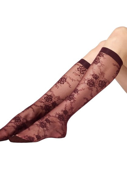 Gambaletto Donna Semi-Velato Floreale Pizzo 20 DEN Oroblu