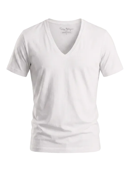 T-Shirt Uomo scollo a V elasticizzato Philippe Matignon