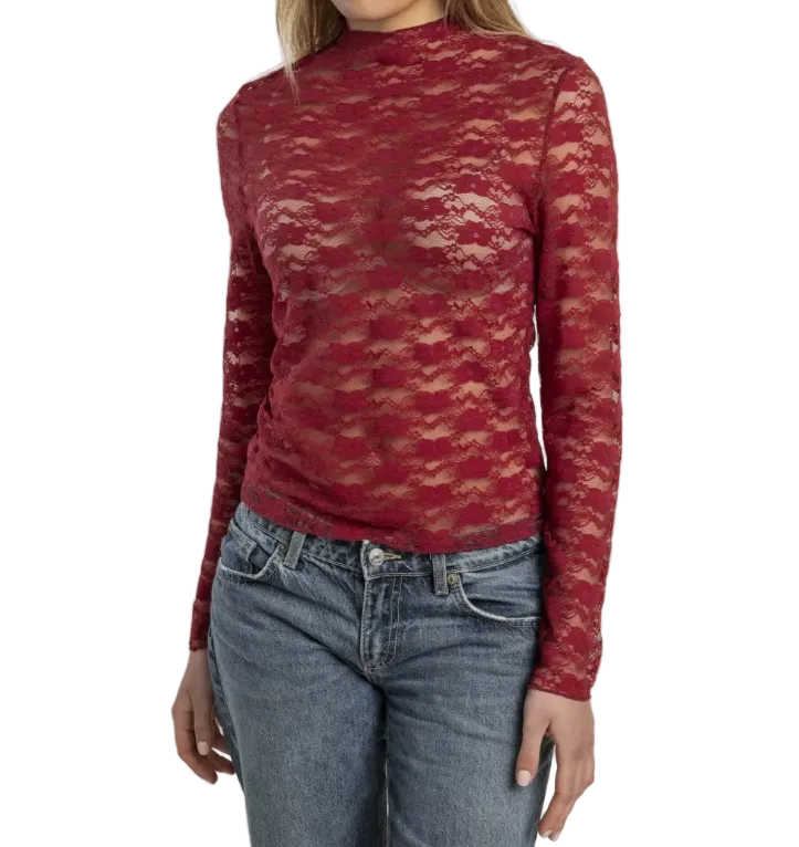 Maglia Donna maniche lunghe in pizzo Admas