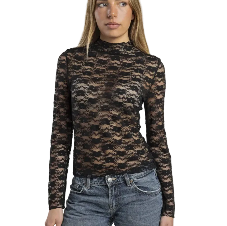 Maglia Donna maniche lunghe in pizzo Admas