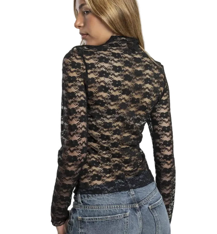 Maglia Donna maniche lunghe in pizzo Admas
