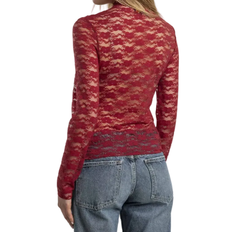 Maglia Donna maniche lunghe in pizzo Admas