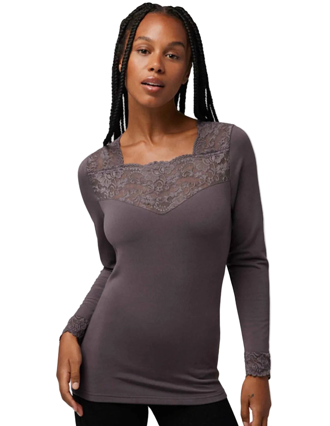Maglia Termica Donna in pizzo maniche lunghe Ysabel Mora