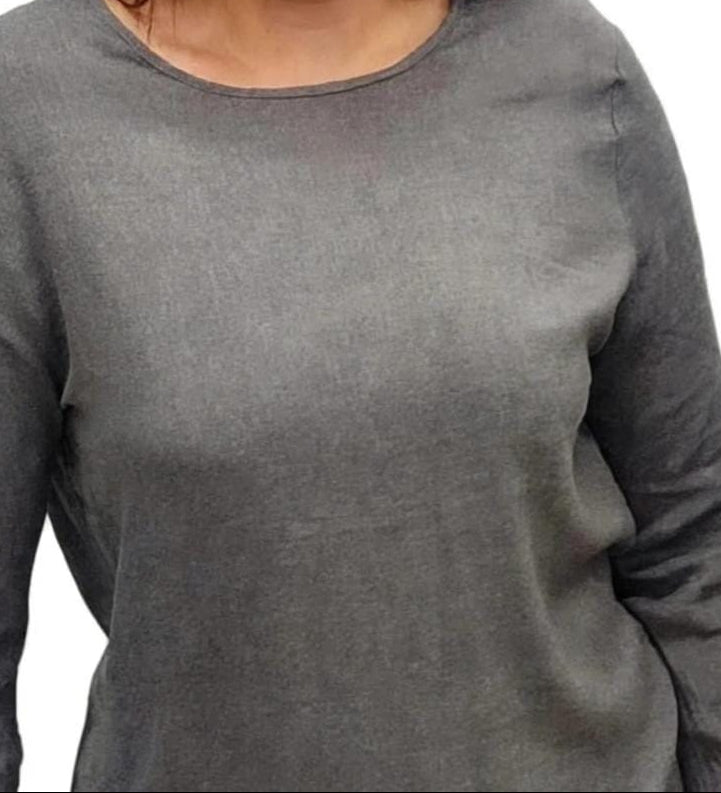 Blusa Donna girocollo in Light Flannel