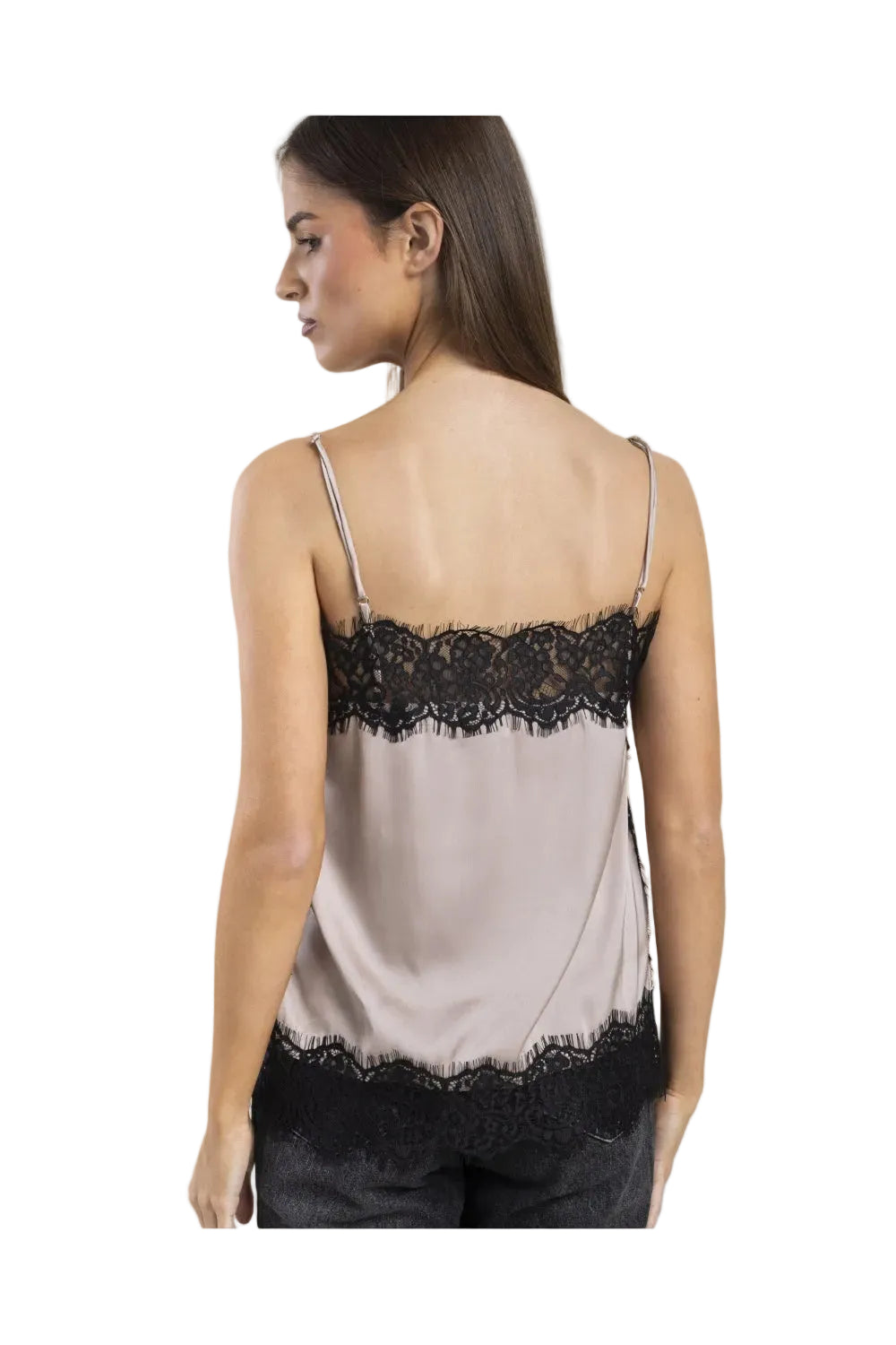 Top Donna raso e pizzo Admas 43707