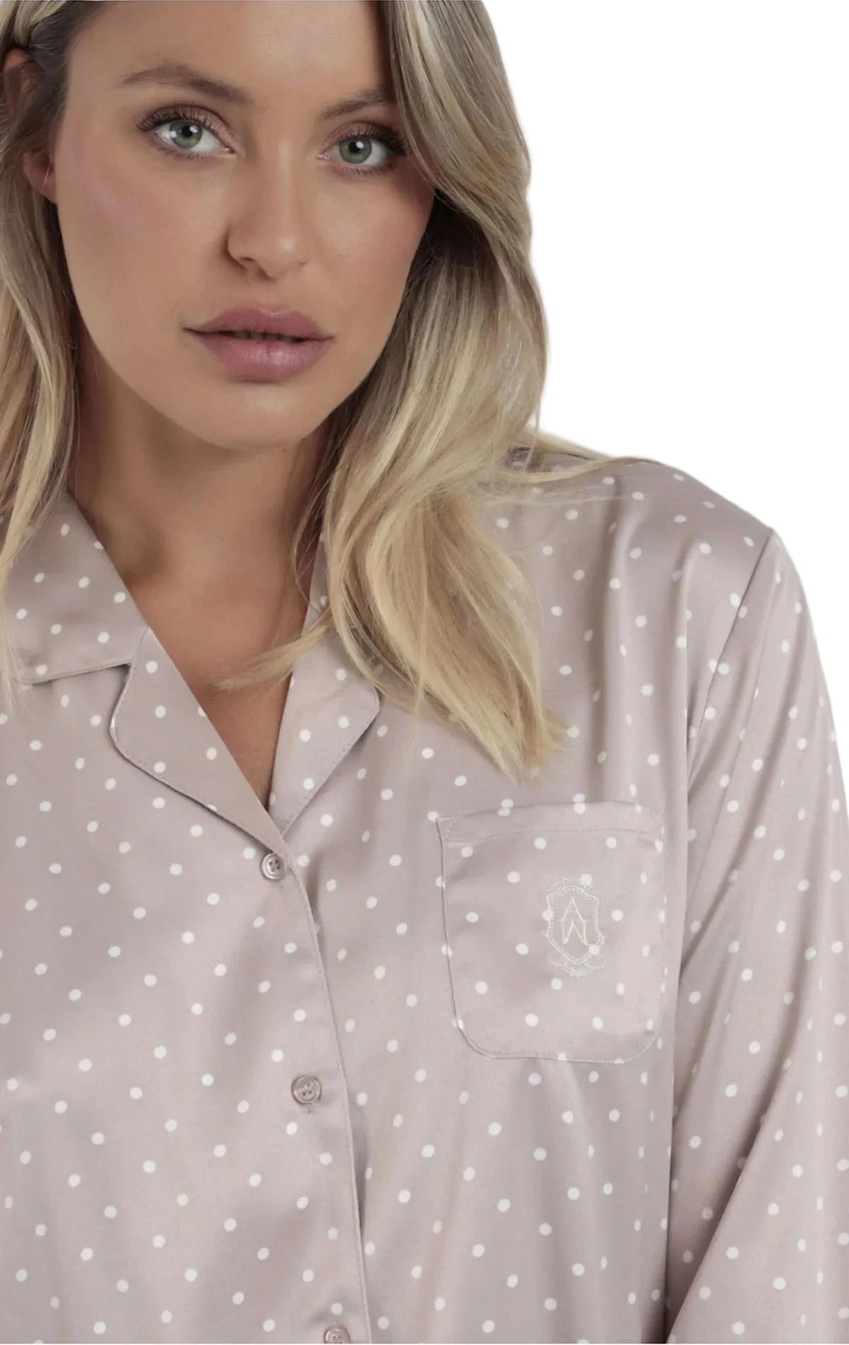 Pigiama Donna raso pois aperto Admas 62649
