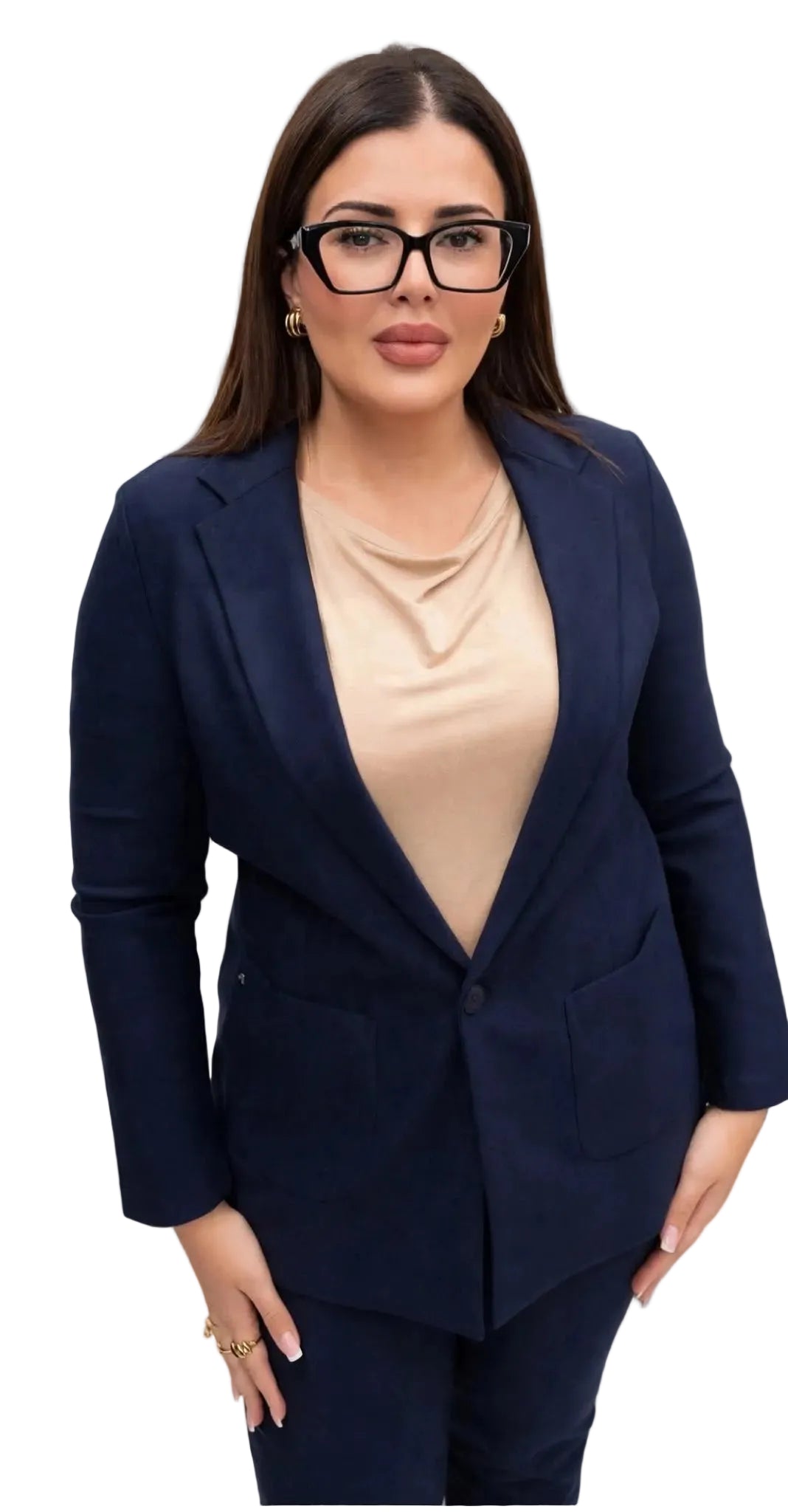 Blazer Donna monopetto con un bottone in Compact