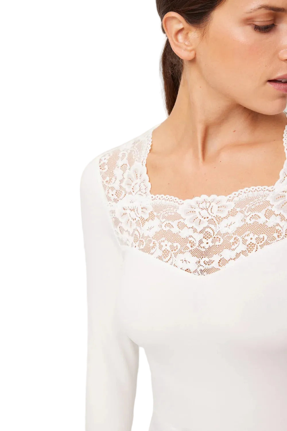 Maglia Termica Donna in pizzo maniche lunghe Ysabel Mora