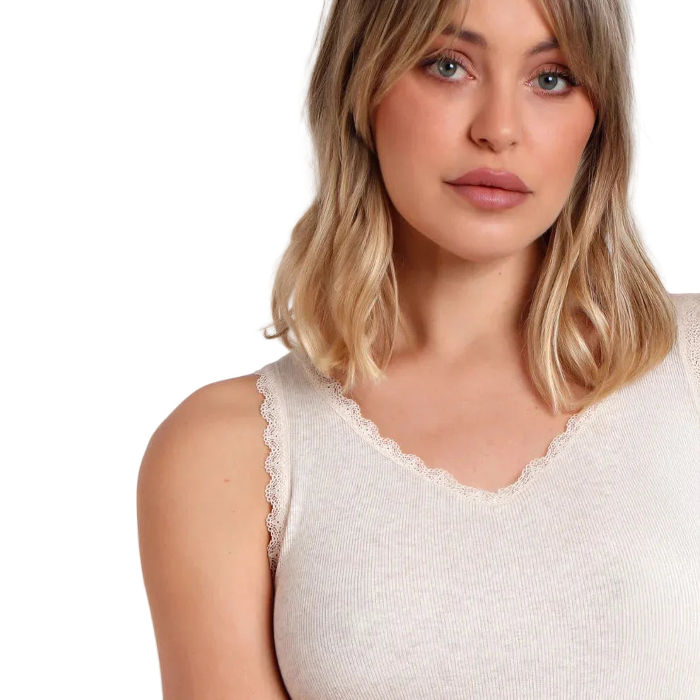Maglia Donna spalla larga scollo a V Admas 43561