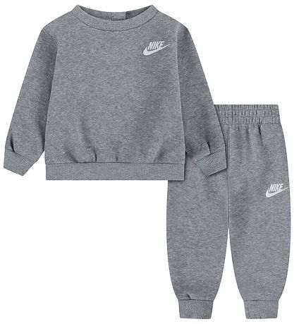 Tuta Neonati con felpa girocollo grigio Nike